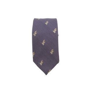 J. Mclaughlin Mens Silk Blend Novelty Print Classic Necktie Purple